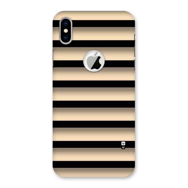 Shadow Stripes Back Case for iPhone XS Logo Cut