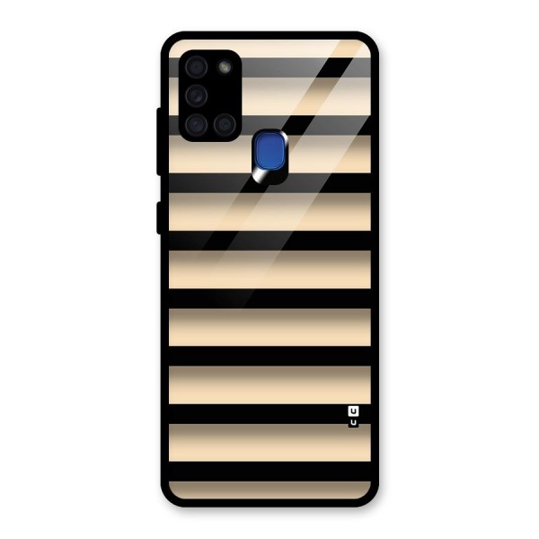 Shadow Stripes Glass Back Case for Galaxy A21s