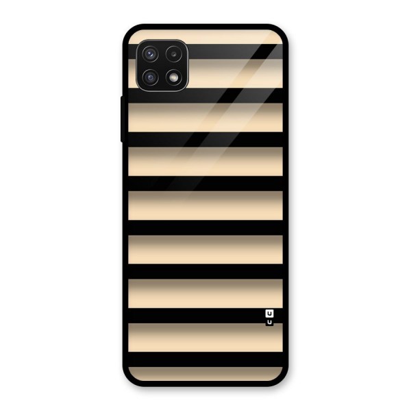 Shadow Stripes Glass Back Case for Galaxy A22 5G