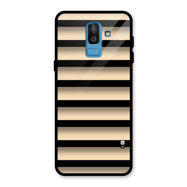 Shadow Stripes Glass Back Case for Galaxy J8