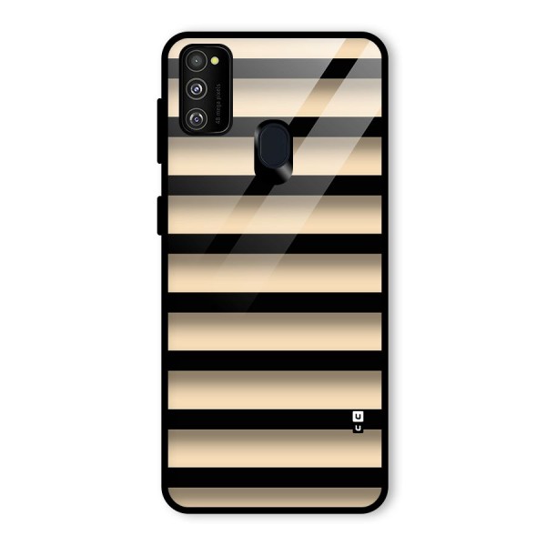 Shadow Stripes Glass Back Case for Galaxy M30s