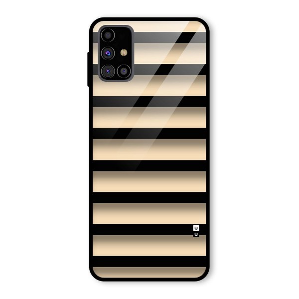 Shadow Stripes Glass Back Case for Galaxy M31s