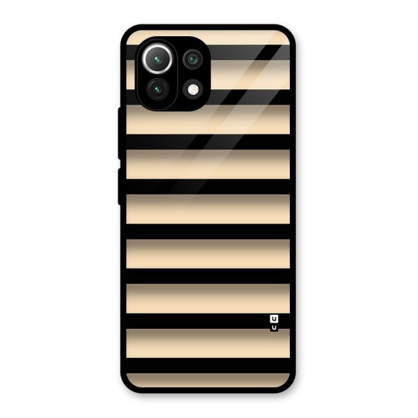 Shadow Stripes Glass Back Case for Mi 11 Lite