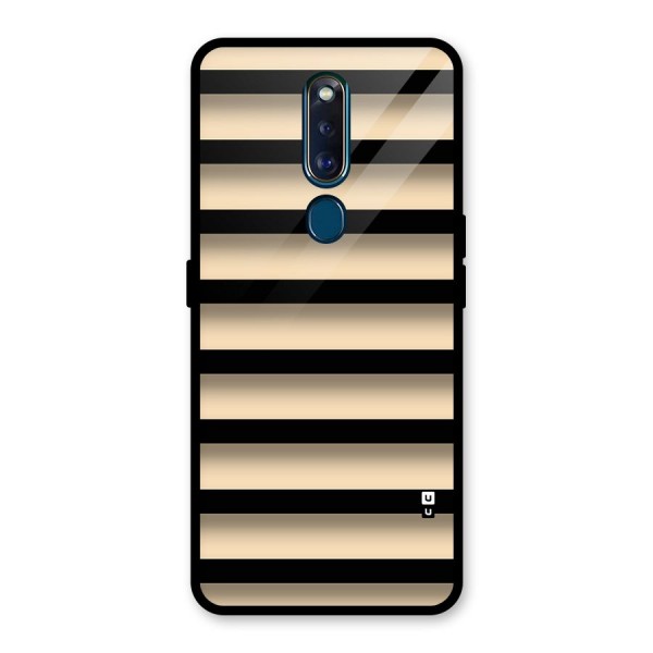 Shadow Stripes Glass Back Case for Oppo F11 Pro