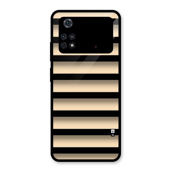 Shadow Stripes Glass Back Case for Poco M4 Pro 4G