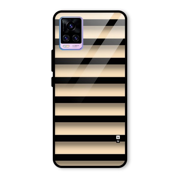 Shadow Stripes Glass Back Case for Vivo V20 Pro