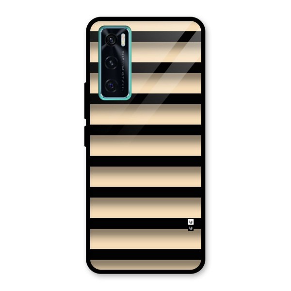 Shadow Stripes Glass Back Case for Vivo V20 SE