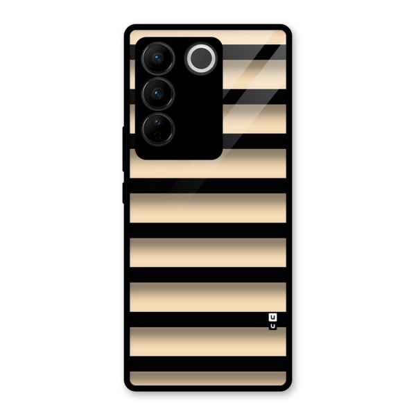 Shadow Stripes Glass Back Case for Vivo V27 Pro