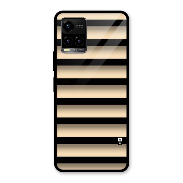 Shadow Stripes Glass Back Case for Vivo Y21A