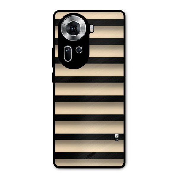 Shadow Stripes Metal Back Case for Oppo Reno11 5G