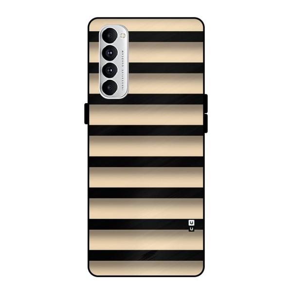 Shadow Stripes Metal Back Case for Oppo Reno4 Pro