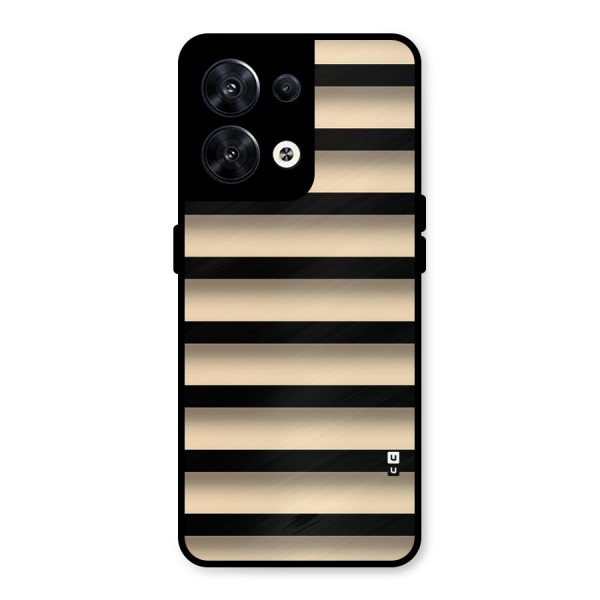 Shadow Stripes Metal Back Case for Oppo Reno8 5G