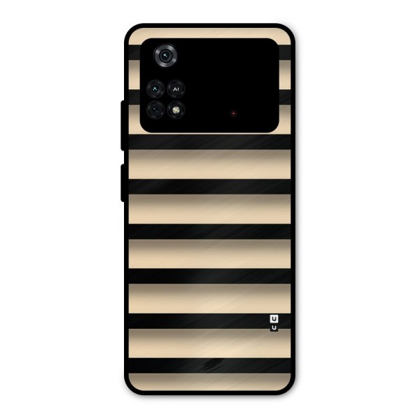 Shadow Stripes Metal Back Case for Poco M4 Pro 4G