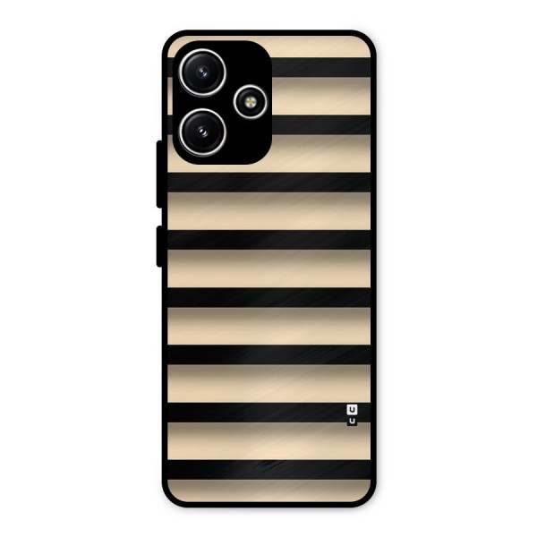 Shadow Stripes Metal Back Case for Poco M6 Pro