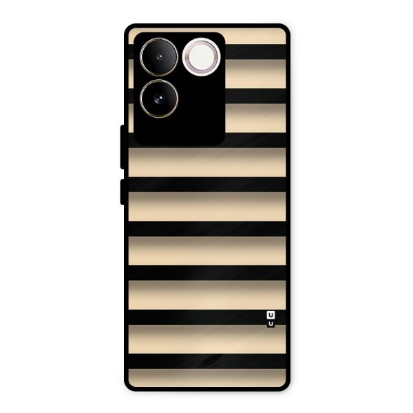 Shadow Stripes Metal Back Case for Vivo T2 Pro