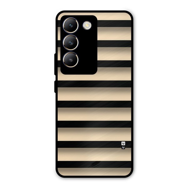 Shadow Stripes Metal Back Case for Vivo T3 5G