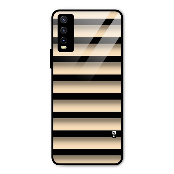 Shadow Stripes Metal Back Case for Vivo Y20 2021