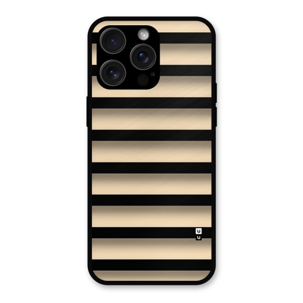 Shadow Stripes Metal Back Case for iPhone 15 Pro Max