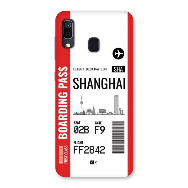 Shanghai Boarding Pass Back Case for Galaxy A20