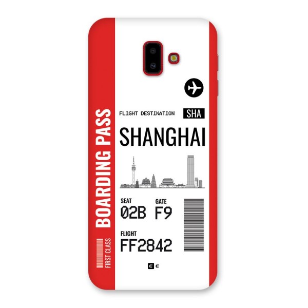 Shanghai Boarding Pass Back Case for Galaxy J6 Plus