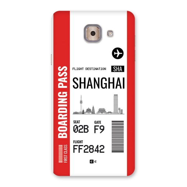 Shanghai Boarding Pass Back Case for Galaxy J7 Max