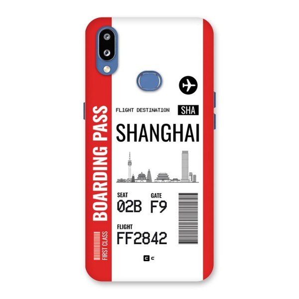 Shanghai Boarding Pass Back Case for Galaxy M01s