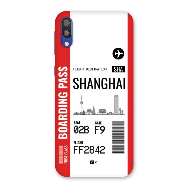 Shanghai Boarding Pass Back Case for Galaxy M10