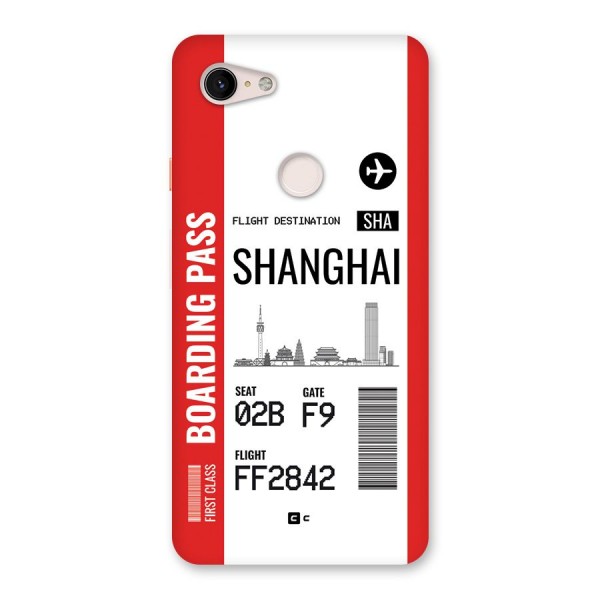 Shanghai Boarding Pass Back Case for Google Pixel 3 XL