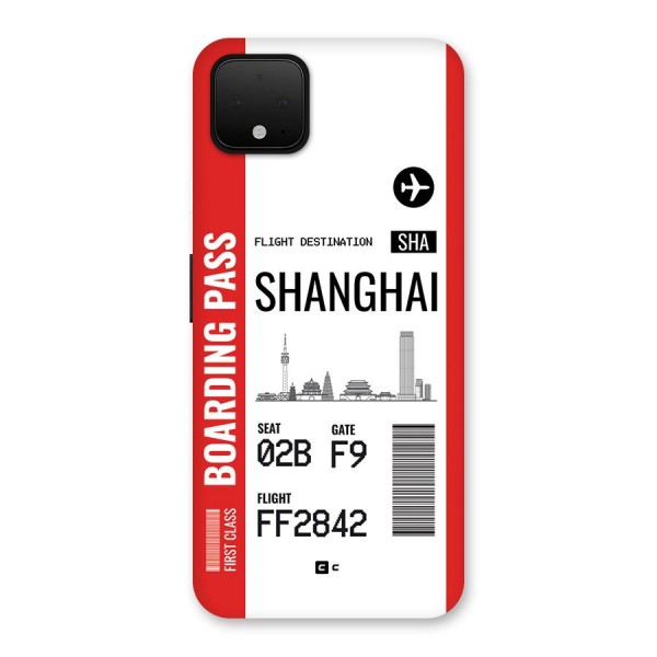 Shanghai Boarding Pass Back Case for Google Pixel 4 XL