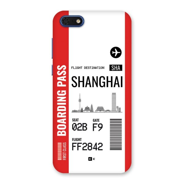 Shanghai Boarding Pass Back Case for Honor 7s