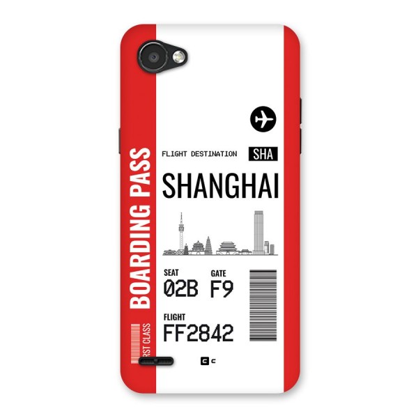 Shanghai Boarding Pass Back Case for LG Q6