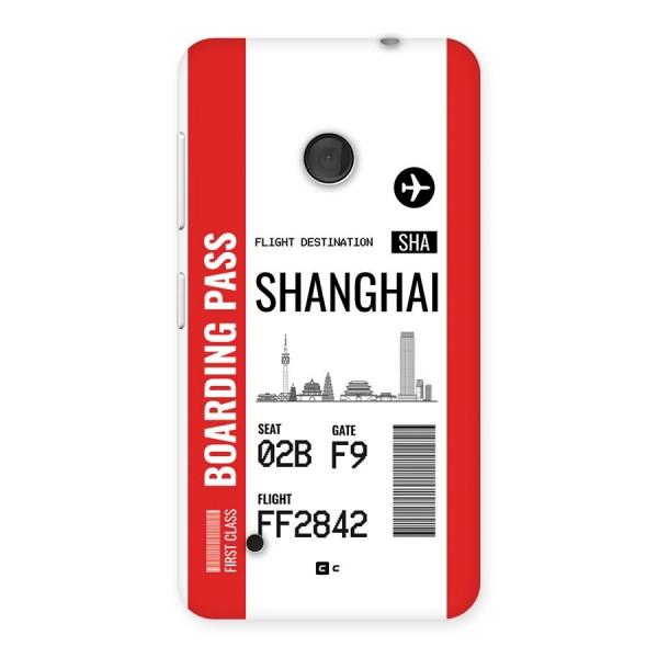 Shanghai Boarding Pass Back Case for Lumia 530