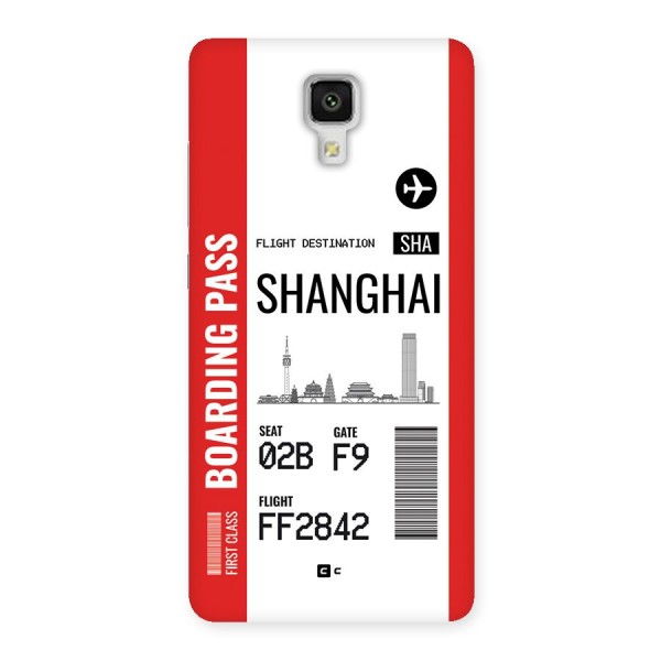 Shanghai Boarding Pass Back Case for Mi4