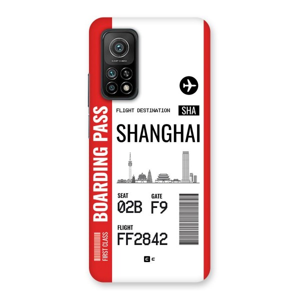 Shanghai Boarding Pass Back Case for Mi 10T 5G