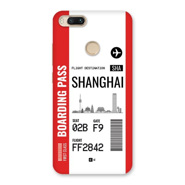 Shanghai Boarding Pass Back Case for Mi A1