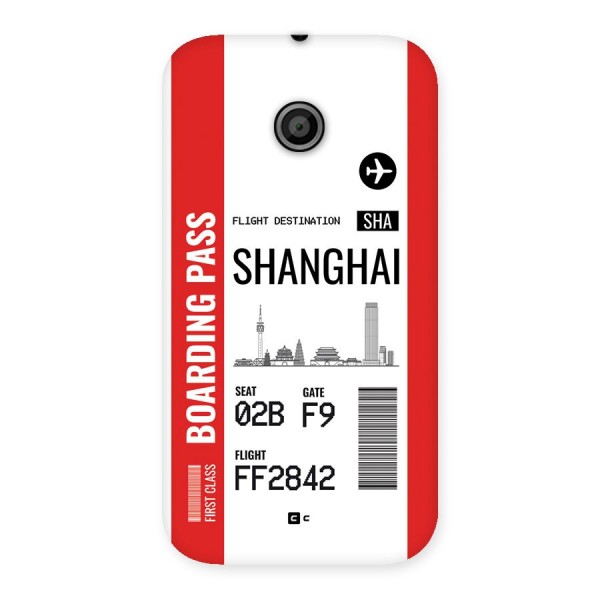 Shanghai Boarding Pass Back Case for Moto E