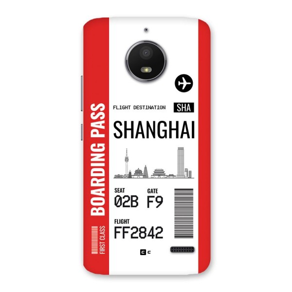 Shanghai Boarding Pass Back Case for Moto E4