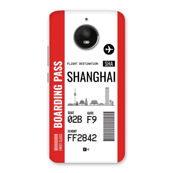 Shanghai Boarding Pass Back Case for Moto E4 Plus