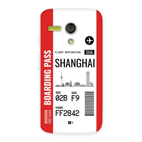 Shanghai Boarding Pass Back Case for Moto G