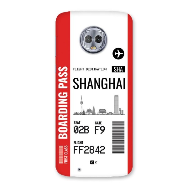 Shanghai Boarding Pass Back Case for Moto G6