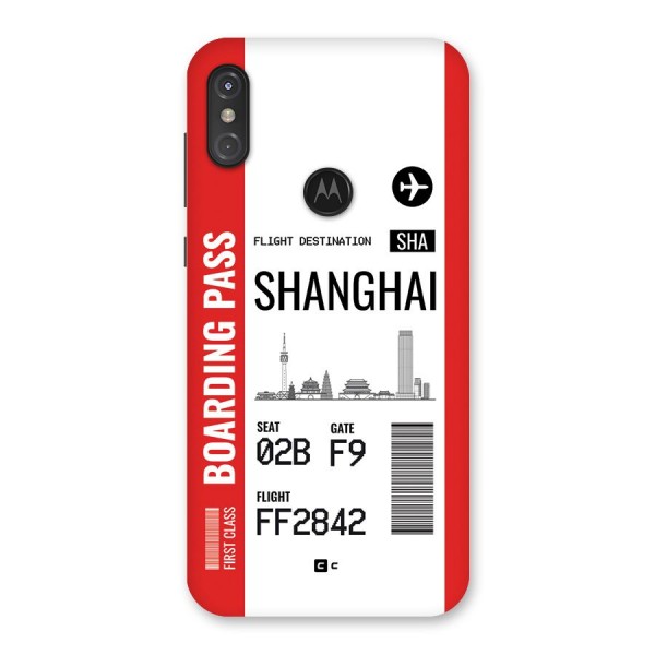 Shanghai Boarding Pass Back Case for Motorola One Power