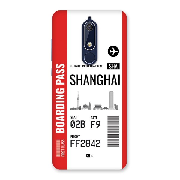 Shanghai Boarding Pass Back Case for Nokia 5.1