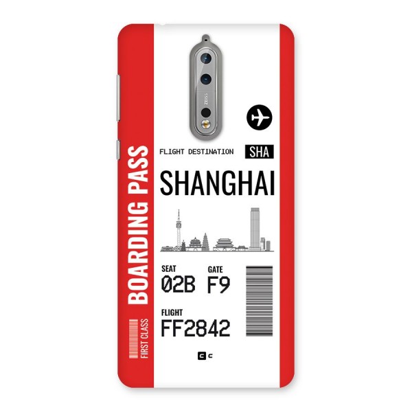 Shanghai Boarding Pass Back Case for Nokia 8