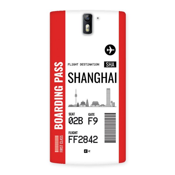 Shanghai Boarding Pass Back Case for OnePlus One