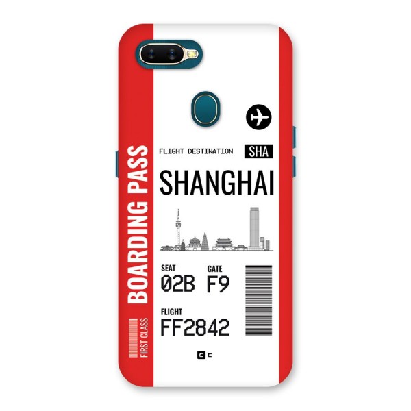 Shanghai Boarding Pass Back Case for Oppo A11k