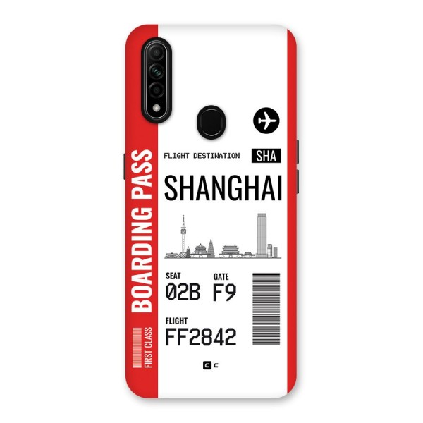 Shanghai Boarding Pass Back Case for Oppo A31