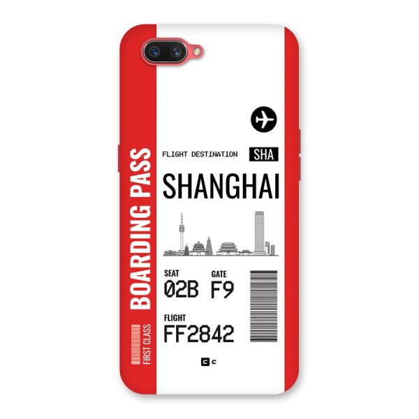 Shanghai Boarding Pass Back Case for Oppo A3s