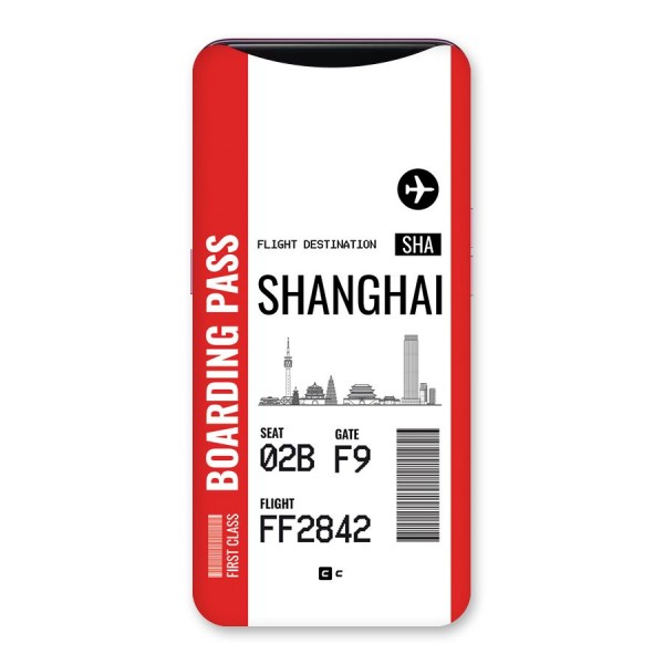 Shanghai Boarding Pass Back Case for Oppo Find X