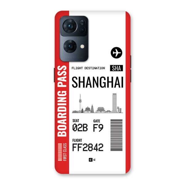 Shanghai Boarding Pass Back Case for Oppo Reno7 Pro 5G