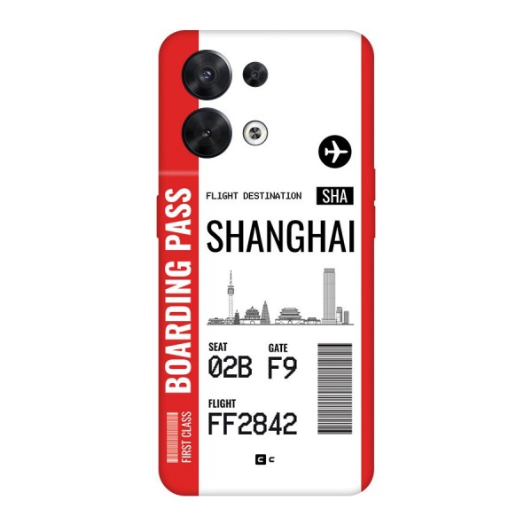 Shanghai Boarding Pass Back Case for Oppo Reno8 5G